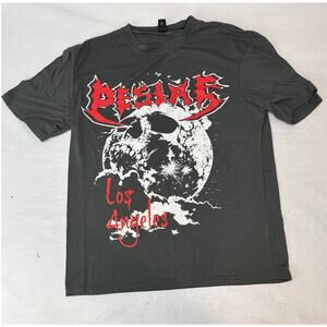 Romwe Graphic Tee Los Angeles Skull Grunge Punk Edgy Urban Street - Size Small